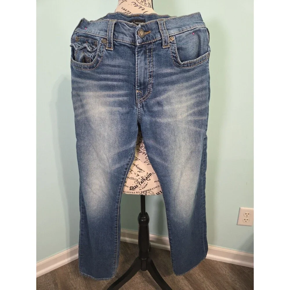 True Religion Ricky Big T Flap Relaxed Straight Jeans Sz 34 mens
